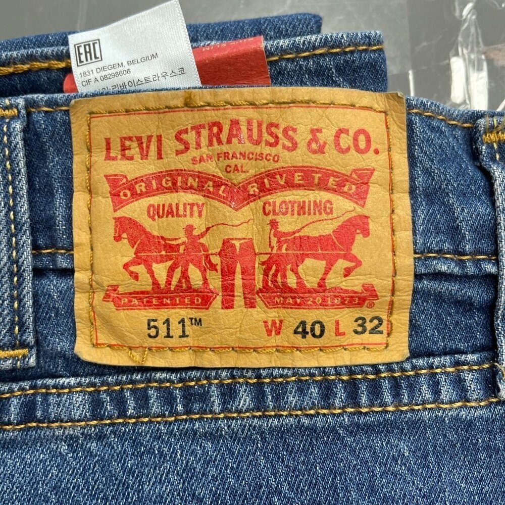 NEW Levis 511 Slim Straight Fit Jeans Men's Size 40x32 Stretch Denim - Picture 5 of 9